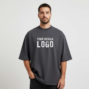 T-shirt Homme Oversize Personnalisé de Haute Qualité en Coton 100% avec Impression Frontale, Séchage Rapide et Respirant, Logo Personnalisé – Vente en Gros - Product Image 5