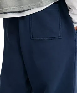 Pantalones Deportivos Extra Holgados para Hombre, 100% Algodón Francés, Color Azul, Corte Atlético Cómodo y Relajado - Product Image 3