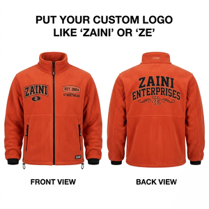 Chaqueta de Running para Hombre, 240g, Polar Premium, Suave y Cálida, con Cierre Completo, Bordado Personalizado, Impresión en Serigrafía, Logotipo en Relieve, ODM, Impermeable - Product Image 1