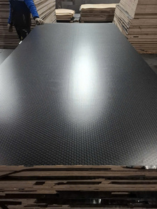 Contreplaqué filmé antidérapant WBP phénolique 10mm 15mm 18mm, feuille de contreplaqué filmé brun foncé avec treillis métallique - Product Image 3