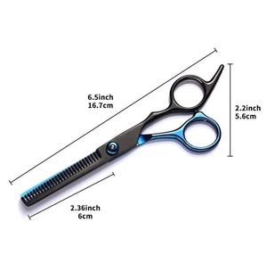 Tijeras Profesionales de 6 Pulgadas para Adelgazar el Cabello, Juego de Tijeras de Corte con Perilla de Tensión Ajustable, Acero Inoxidable 4Cr13, Tijeras de Peluquería - Product Image 2