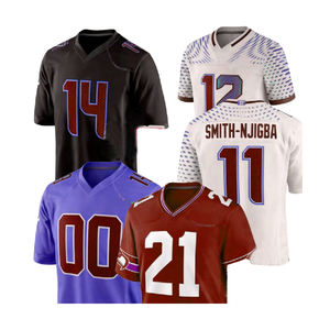 Maillots de football américain pour hommes de qualité supérieure, vente en gros, personnalisables avec patch brodé, manches courtes - Product Image 3