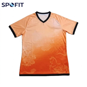 Nouveau maillot de football tendance de qualité supérieure, extensible, design personnalisé, sublimé, confortable, respirant, polyester/nylon, séchage rapide, col rond - Product Image 4