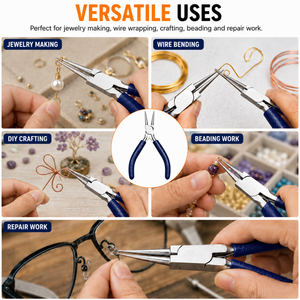 Round Nose Pliers Jewelry <b>Wire</b> Loop Making Tool for Beading Earring <b>Craft</b> Repair Accessories - Product Image 5