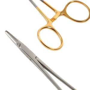 12cm Stainless Steel Needle Holder <b>Suture</b> Forceps Manual High Holding Force General Ent Medical By Dentavex - Product Image 3