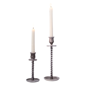 Compre un Portavelas Decorativo para Decoración del Hogar, Acabado Gris, Portavelas Decorativo de Aluminio Fundido, Hecho a Mano, Personalizado, S/2 - Product Image 4