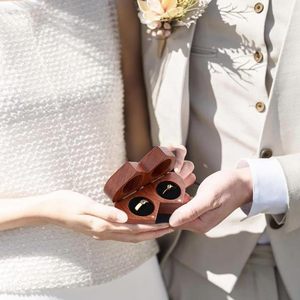 Handicraftviet Ring <b>Box</b> Mr and Mrs Handmade Heart Shape Ring <b>Box</b> for Wedding Wedding Ring Holder <b>Small</b> Engraved for Engagement - Product Image 5