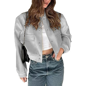 Chaqueta Varsity Corta para Mujer, Proveedor de Chaquetas Bomber Premium en Alibaba USA - Product Image 2