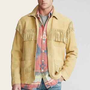 High Quality Western Fringe <b>Suede</b> Leather <b>Jacket</b> Stylish Cowboy Fashion Outerwear Professional Supplier - Product Image 5