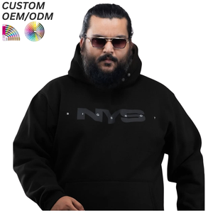 Sudadera con Capucha para Hombre, Talla Grande, Tejida, Transpirable, Ecológica, de Felpa de Algodón de 360g, Informal, para Invierno, Cómoda, con Logotipo Personalizado, OEM, ODM - Product Image 5