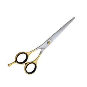 Ciseaux de coiffure professionnels en gros, haute qualité, manche en caoutchouc, pour droitiers, outils de barbier et de beauté, 28 dents pour cheveux - Product Image 4