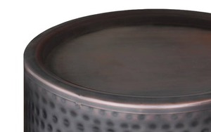 Drift <b>Table</b> Modern Industrial Metal Coffee <b>Table</b> With Textured Finish For Living Room Furniture - Product Image 2