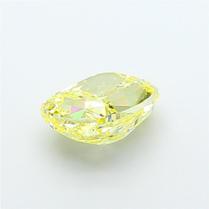 Elegante pieza de joyería fina de lujo, diamante cultivado en laboratorio de color amarillo vivo certificado, corte cojín, piedra preciosa suelta con brillo radiante. - Product Image 4