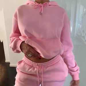 ชุดเซ็ตลำลองสำหรับผู้หญิงฤดูหนาว น้ำหนักเบา ระบายอากาศได้ดี ลายพิมพ์ ชุดวอร์ม 2 in 1 ผ้าฝ้าย 100% เสื้อฮู้ดดี้ กางเกงจ็อกเกอร์ - Product Image 6