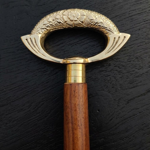 Victorian Metal <b>Walking</b> Cane Ornate Floral Handle Rosewood Shaft Elegant Gentleman <b>Walking</b> <b>Stick</b> Vintage <b>Wooden</b> Cane Decorative - Product Image 4