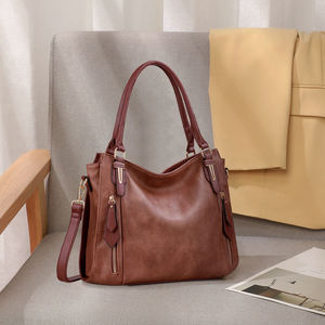 New Fashion Women Big Handbag Wholesale PU Leather Large Ladies <b>Brown</b> Shoulder Bag & Handbag - Product Image 6