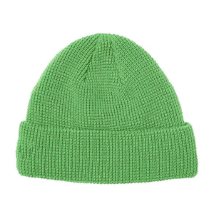Custom High Quality 100% Cotton Jacquard <b>Plain</b> Unisex Beanie Hat Hand Knitted Winter <b>Cap</b> Made Pakistan Casual Wholesale - Product Image 3