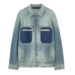 Light <b>Weight</b> Hot <b>Sale</b> Jeans Winter Jacket Oem Service Jeans Jacket Latest Design Men Jeans Jacket - Product Image 1