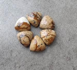 Piedra Preciosa Natural de Jaspe Biscuit en Forma de Trillón, Calibrada, para Joyería, Piedra de Curación - Product Image 3