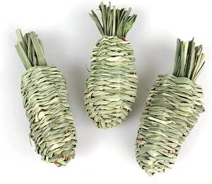ของเล่นหญ้าข้าวโพดทำมือสำหรับสัตว์เลี้ยงขนาดเล็ก อุปกรณ์เสริมสำหรับเคี้ยวเพื่อสุขภาพฟัน ของเล่นสำหรับสัตว์เลี้ยงขนาดเล็กเพื่อความสนุกสนานประจำวัน - Product Image 2