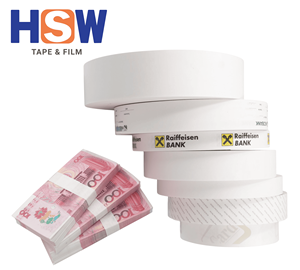 Ruban de banderolage thermofusible W30mm 115µm en papier kraft blanc, température d'opération 110-120°C Sangle de 150 m de long pour boissons et produits alimentaires - Product Image 3