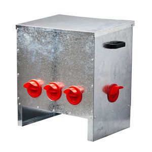 Mangiatoia per Polli in PVC con 5 Porte, Grande Capacità, Design Anti-Roditori in Metallo, Finitura Zincata, Maniglie Facili da Aprire per Allevamenti - Product Image 2
