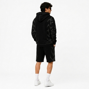 Conjunto de Sudadera con Capucha y Pantalones Cortos de Forro Polar, Diseño Personalizado, Venta al Por Mayor, Fabricante B2B - Product Image 2