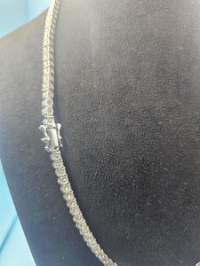 Chaîne tennis classique en argent 925 plaqué rhodium et moissanite, style hip-hop, luxe, cadeau d'anniversaire pour homme et femme - Product Image 3