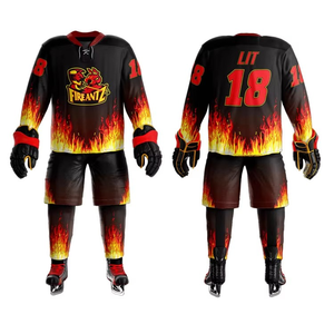 Uniforme de Hockey sobre Hielo para Hombre de Alta Calidad, Impreso, 100% Poliéster, Cómodo, Transpirable, con Diseño Único, Venta al Por Mayor, OEM, Personalizado - Product Image 3