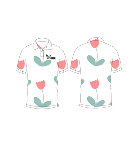 เสื้อโปโลพิมพ์ลายดอกไม้แบบกำหนดเอง แขนสั้น สวมใส่สบาย เหมาะสำหรับกอล์ฟ เทนนิส ชุดทีมฤดูร้อน - Product Image 4
