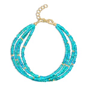 <b>BRACELET</b> - 4 STRAND OPAL <b>BEADED</b> Smooth for Jewelry Making Loose Beads <b>bracelet</b> export at wholesale price - Product Image 2