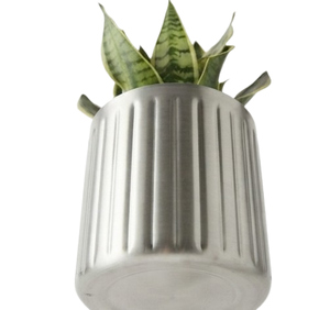 Maceta con acabado plateado brillante, tamaño mediano, hecha a medida, calidad duradera, decoración de jardín, forma personalizada - Product Image 3
