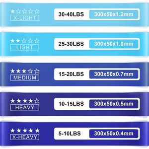 Set di Fasce di Resistenza Multicolore a 5 Livelli, Bande per Esercizi ad Alta Resistenza per Allenamento - Product Image 4