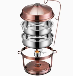 Luxury 9.0L Bronze <b>Chafing</b> <b>Dish</b> <b>Buffet</b> <b>Set</b> Round Food Warmer for Hotel Catering and Event Use At Best Price - Product Image 4