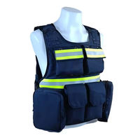 Gilet de sécurité incendie personnalisé en polyester ignifuge et réfléchissant, haute visibilité, tactique, style fendu, pour situations d'urgence