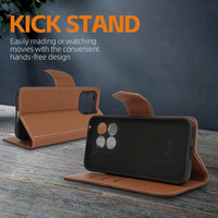 Étui à rabat en cuir personnalisable avec logo personnalisé à aimant puissant-Funda durable pour smartphone