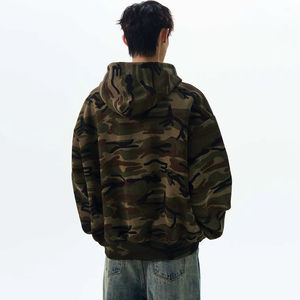 Sweat-shirts à capuche camouflage requin de qualité supérieure, 100% coton, pour hommes, femmes, unisexe, streetwear, sweat-shirt camouflage à fermeture éclair intégrale - Product Image 6