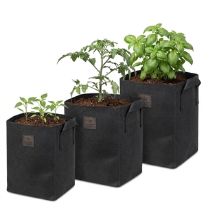 100% Natural Cocopeat and Coconut Husk Chips Non Woven Fabric Grow Bag With Handles Substrate for Berries, <b>Vegetables</b> and Flower - Product Image 1