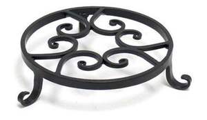 Maceta Moderna para Suculentas de Hormigón con Soporte de Metal Negro para Uso en Interiores, Diseño Minimalista, Forma Circular - Product Image 3
