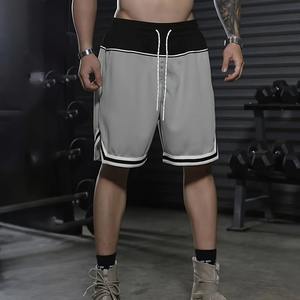 Pantalones cortos de patrón sólido con estilo 3D para hombre, bolsillos cómodos, transpirables, cintura con cordón para verano, pantalones deportivos de baloncesto - Product Image 1