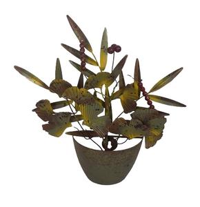 Maceta de pared de medio macetero con forma de tronco de árbol, color natural, ecológica, hecha a mano, moderna, decorativa de metal para mesa, decoración para sala de estar - Product Image 5