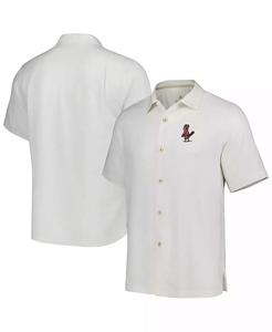 I cardinali bianchi di St. Louis da uomo sfoggiano la camicia abbottonata da campo delle isole tropiche - Product Image 1