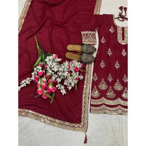 Conjunto de Traje Bordado Hermoso para Mujer con Diseño Único de Secuencia de Codificación - Product Image 5