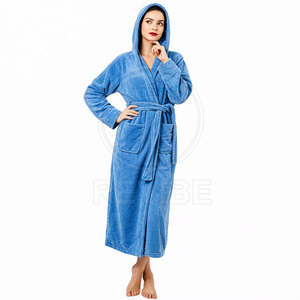 Peignoir pour femme Everyday Elegance - Léger, 100% coton, manches longues, finition premium, pour l'été/l'automne/le printemps, vêtements de maison - Product Image 3