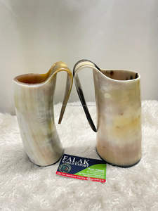 Cuerno para beber vikingo indio genuino de alta calidad, taza de cuerno de búfalo tallada antigua, decoración navideña pulida, Animal elegante - Product Image 2