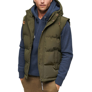 Chaleco acolchado sin mangas con capucha para hombre, con cremallera, logotipo personalizado, cálido, cortavientos, acolchado, en oferta. - Product Image 5