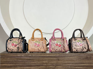 Bolsos de Viaje Pequeños de Cuero Genuino Hechos a Mano, Diseño Cereza, con Cierre de Cremallera, Nueva Colección 2026 - Product Image 4