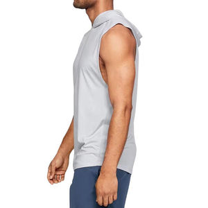 Men Athletic Sleeveless Hooded Sweatshirt Gym <b>Workout</b> <b>Hoodie</b> Breathable Quick Dry Fitness Sports Wear for Training Running - Product Image 2