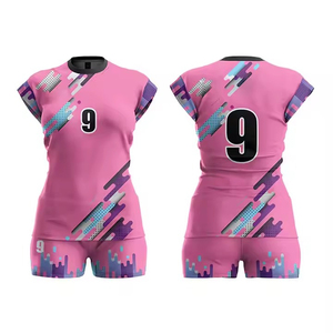 Custom Volleyball Uniform Wholesale Sublimation Transfer Print 180g Polyester Spandex Digital Print Breathable Sports Jersey - Product Image 3