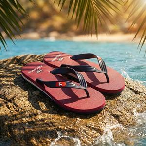 Printed or Glued Pattern Customized EVA Rubber Outdoor <b>Slippers</b> Durable Comfort Fit <b>Flip</b> <b>Flops</b> From Vietnam A and F - Product Image 1